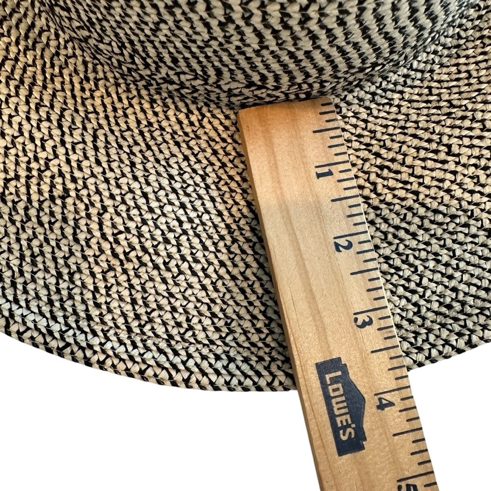 Stylish Sun Day Afternoon Black and White Wide-Brim Hat - Picture 4 of 10